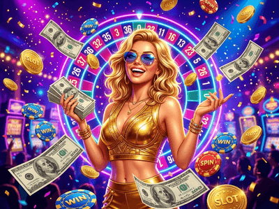 mxvip casino interface with neon lights and slots